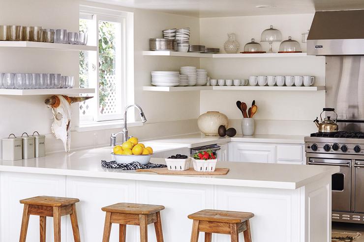 floating kitchen shelves