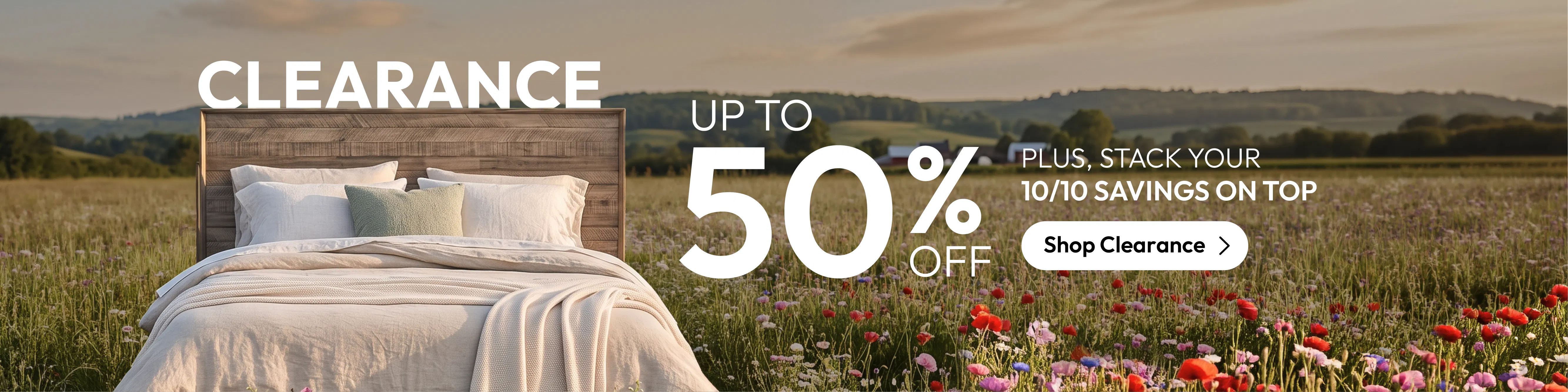 Up to 50% off clearance