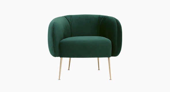 green velour chair